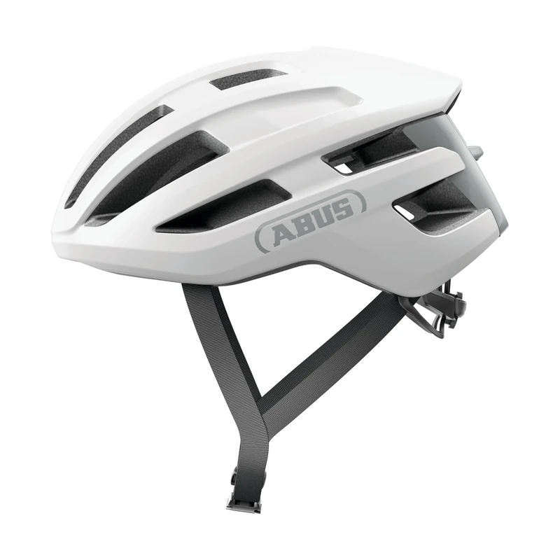 ABUS PowerDome road bike helmet - lightweight bike helmet with clever ventilation system and aerodynamic profile - Made in Italy - for men and women - white, size L