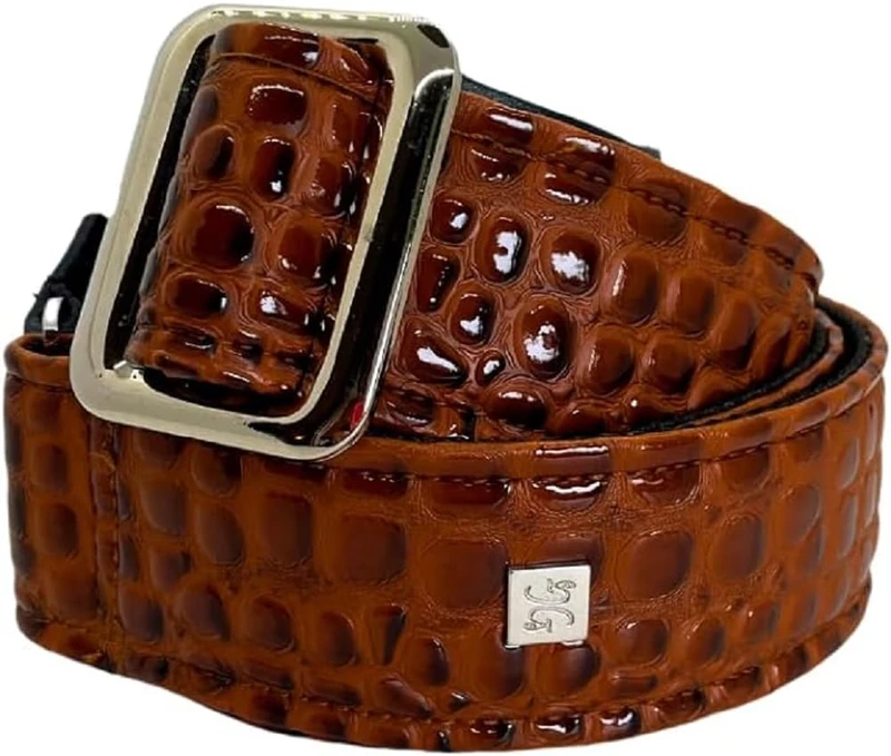 GET'M GET'M Aussie Gator Caramel 2-Inch Guitar Strap - Image 1