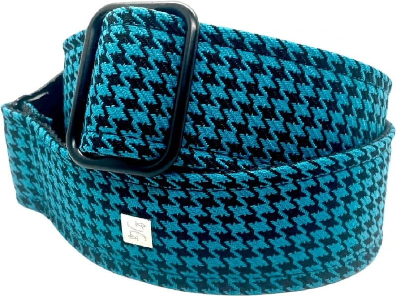 GET'M GET'M Guitar Strap Fly Hounds Tooth Blue 2 Guitar Strap