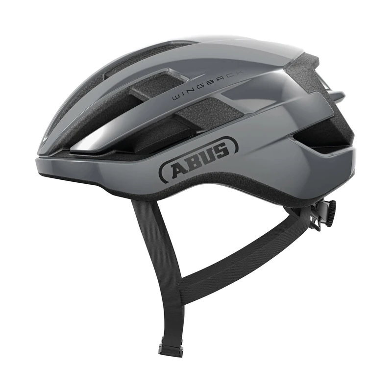 ABUS WingBack Racing Bicycle Helmet - Simple Helmet for Sporty Riding in Everyday Use and Leisure Time for Adults and Teenagers - Grey, Size L