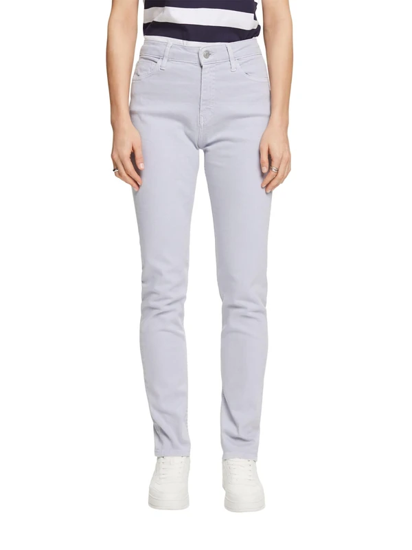 ESPRIT Women's 993ee1b332 Trouser, 445/Light Blue Lavender, 28W x 30L