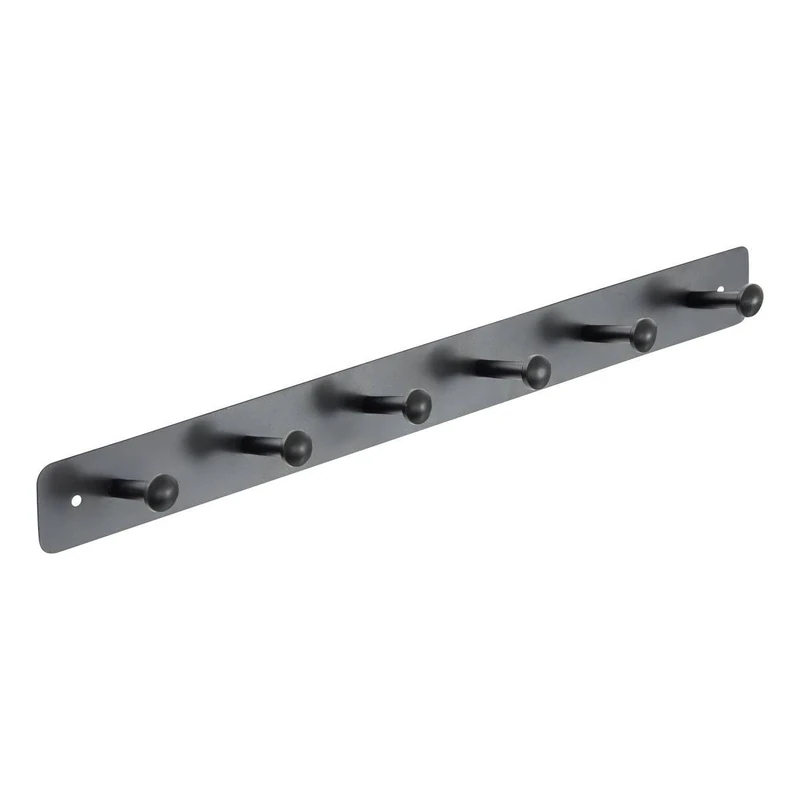 5five 6-Head Metal Coat Hook Black