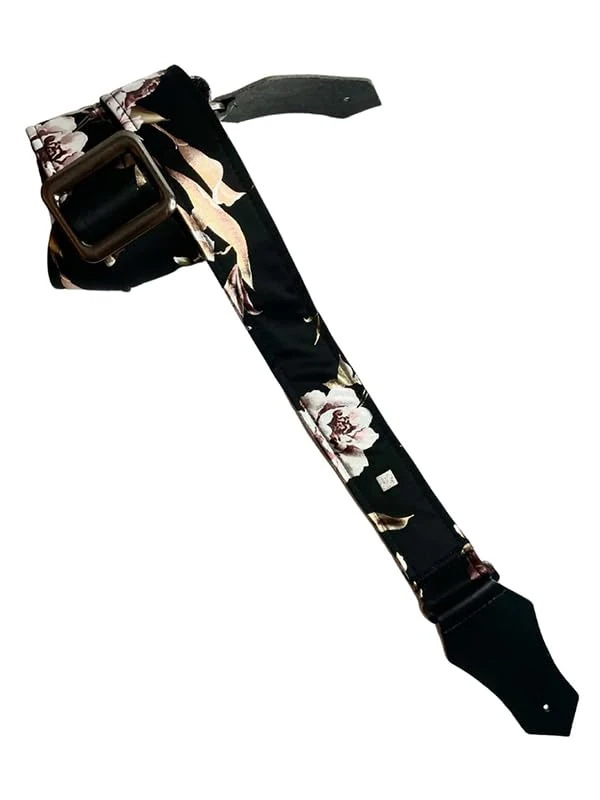 GET'M GET'M Agg Metalrose-Burgundy Guitar Strap, Black, Taglia unica