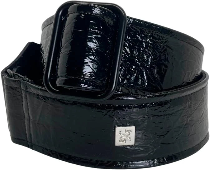 GET'M GET'M Distressed Vernice 2" Guitar Strap - Black