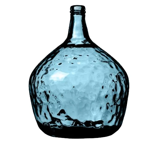 NATURAL LIVING Dame Jeanne Vase 16 L Sapphire Recycled Glass Diameter 29 cm x Height 42 cm