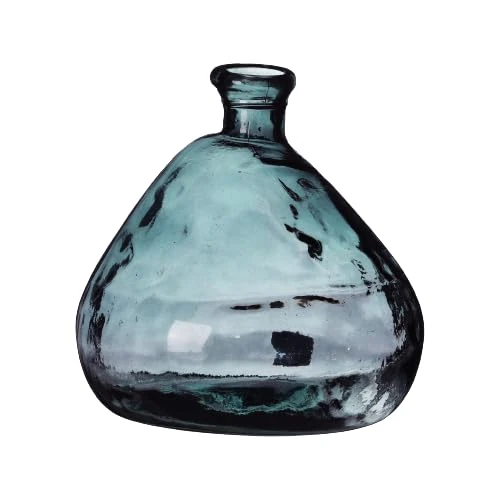 "NATURAL LIVING" MILA VASE 10L RECYCLE GLASS QUARTZ D33cm x H33cm