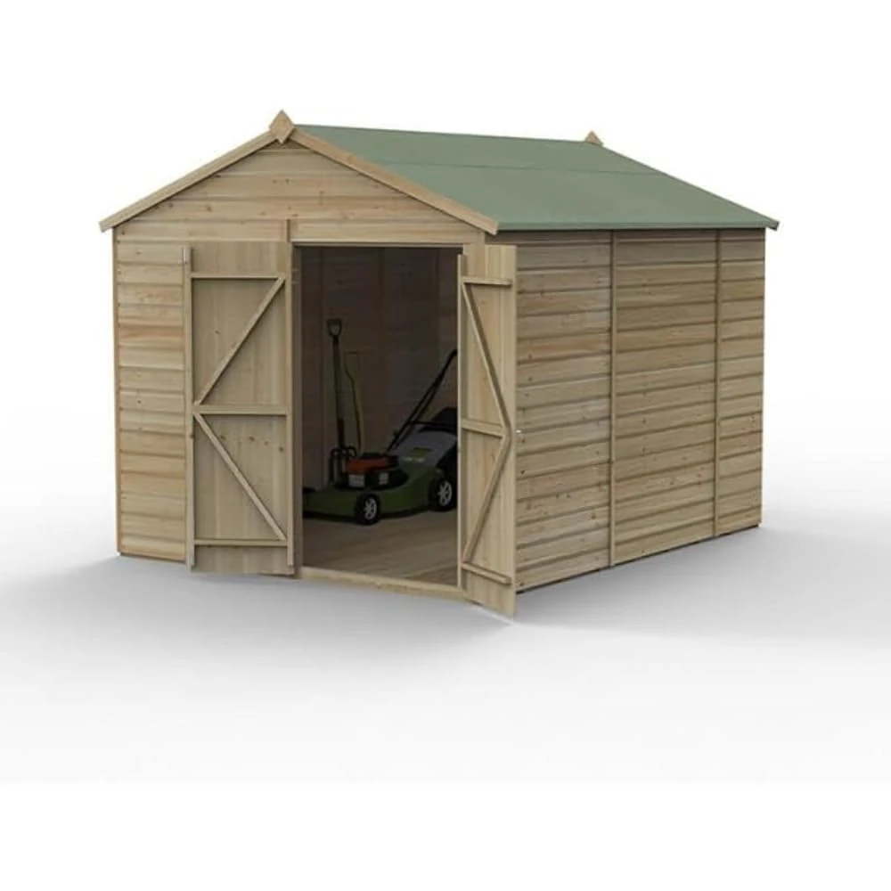 Forest Garden Beckwood 8x10 Apex Shed - No Windows - Double Door