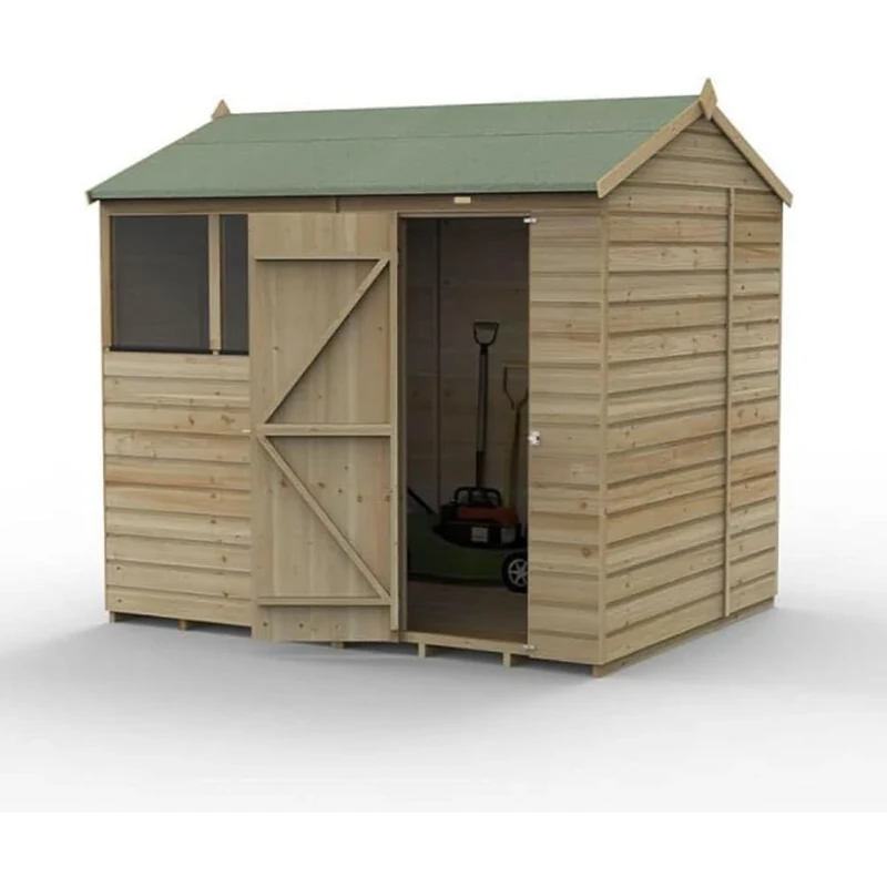 Forest Garden Beckwood 8x6 Reverse Apex Shed - 2 Windows