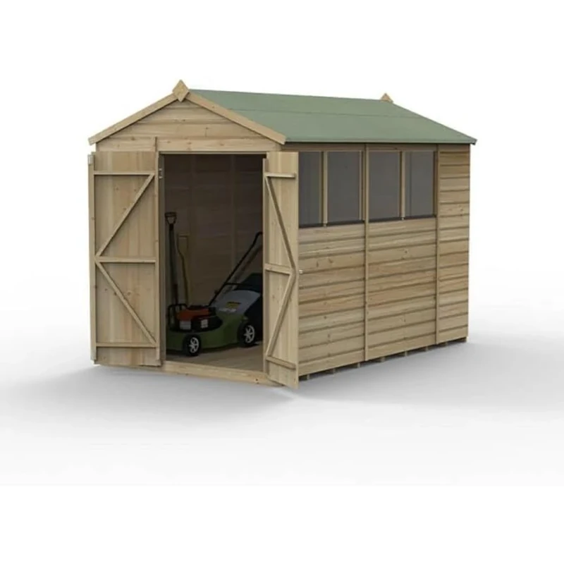 Forest Garden Beckwood 6x10 Apex Shed - 4 Windows - Double Door