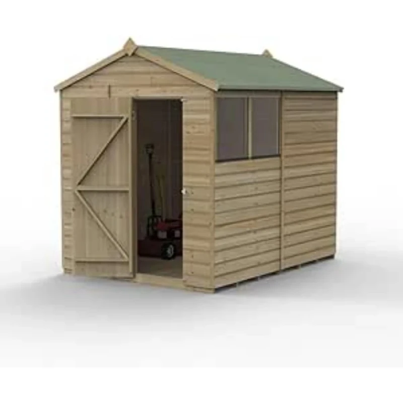 Forest Garden Beckwood 6x8 Apex Shed - 2 Windows - Double Door
