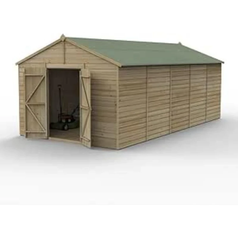 Forest Garden Beckwood 10x20 Apex Shed - No Windows - Double Door