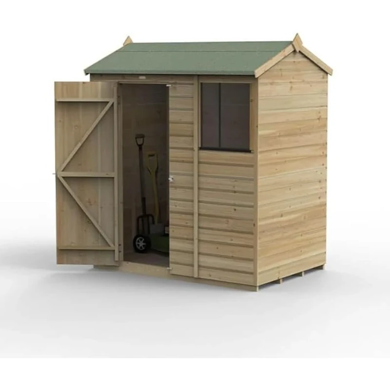 Forest Garden Beckwood 6x4 Reverse Apex Shed - 1 Window