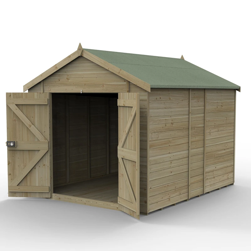 Forest Garden Timberdale 10x8 Apex Shed - Double Door