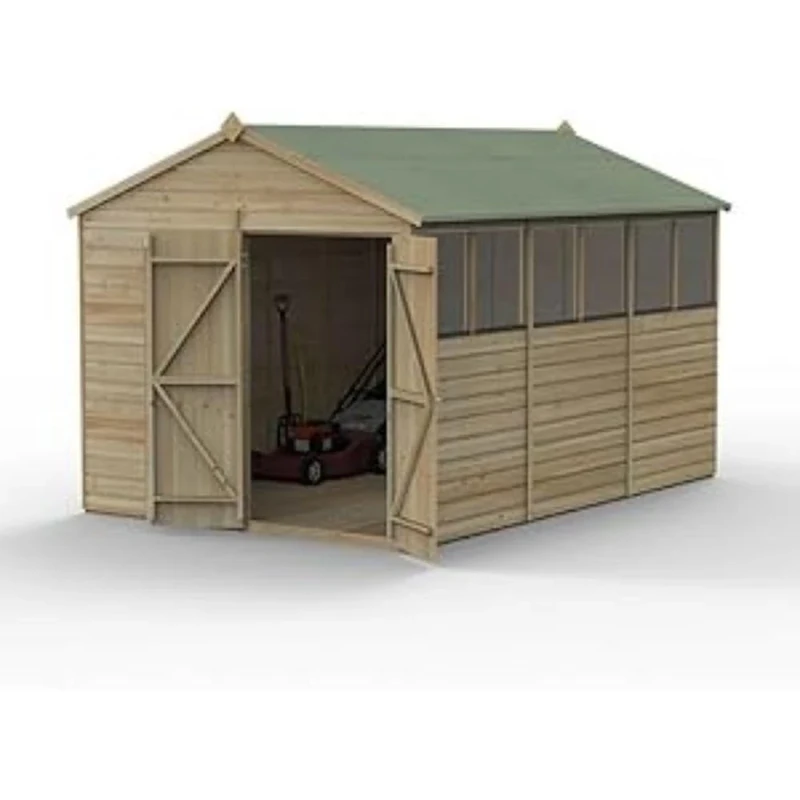 Forest Garden Beckwood 8x12 Apex Shed - 6 Windows - Double Door