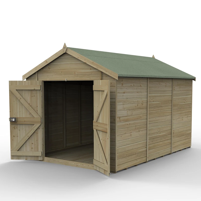 Forest Garden Timberdale 12x8 Apex Shed - Double Door