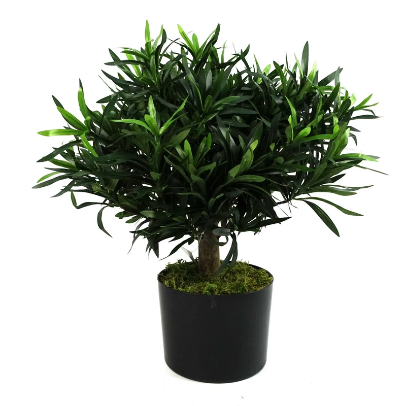 Leaf Artificial Small Bonsai Tree, Wood, 40cm Podocarpus