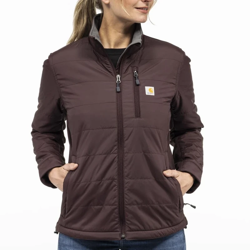 Carhartt 105912 Relaxed Fit Womens Rain Defender Lighweight Insulated Jacket BLACKBERRY L