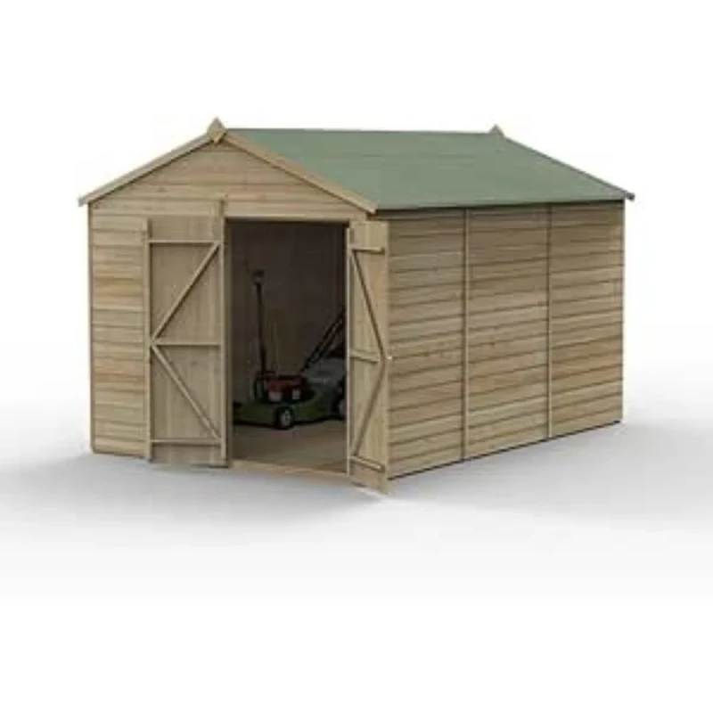Forest Garden Beckwood 8x12 Apex Shed - No Windows - Double Door