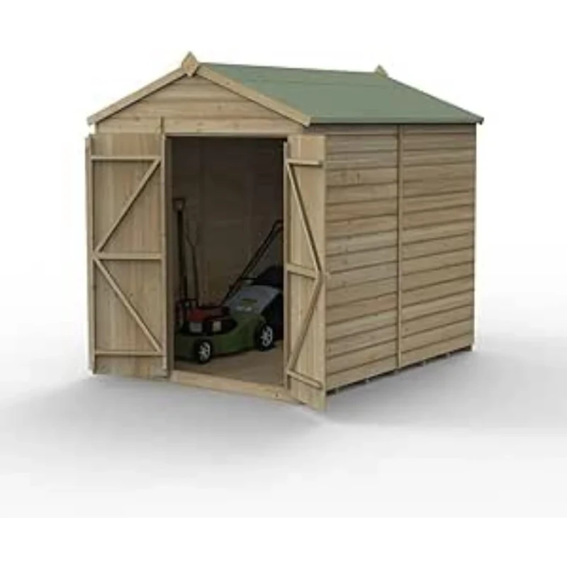 Forest Garden Beckwood 6x8 Apex Shed - No Windows - Double Door