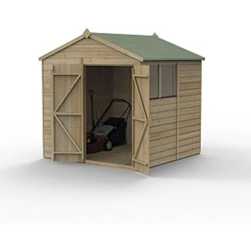 Forest Garden Beckwood 7x7 Apex Shed - 2 Windows - Double Door