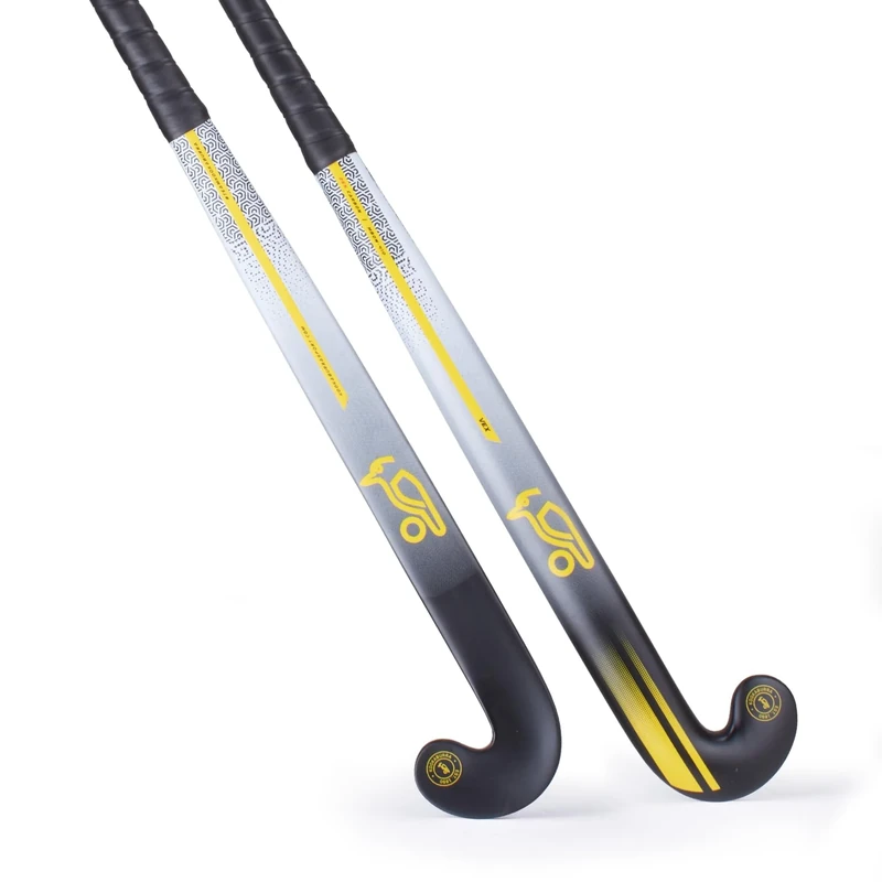 Kookaburra Unisex Vex Mid Bow Field Hockey Stick, Yellow/black, 36.5 Light EU