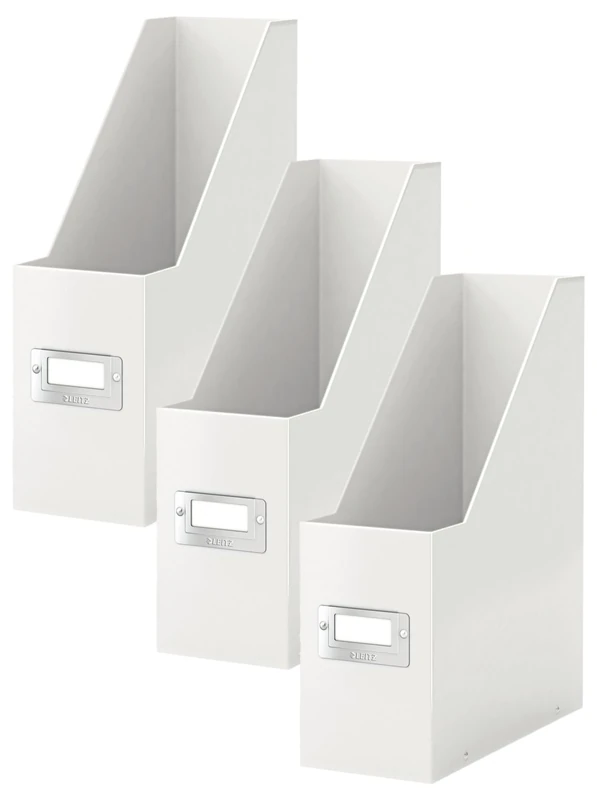 Leitz Magazine File, A4, Click and Store Range 60470001 - White (Pack of 3)