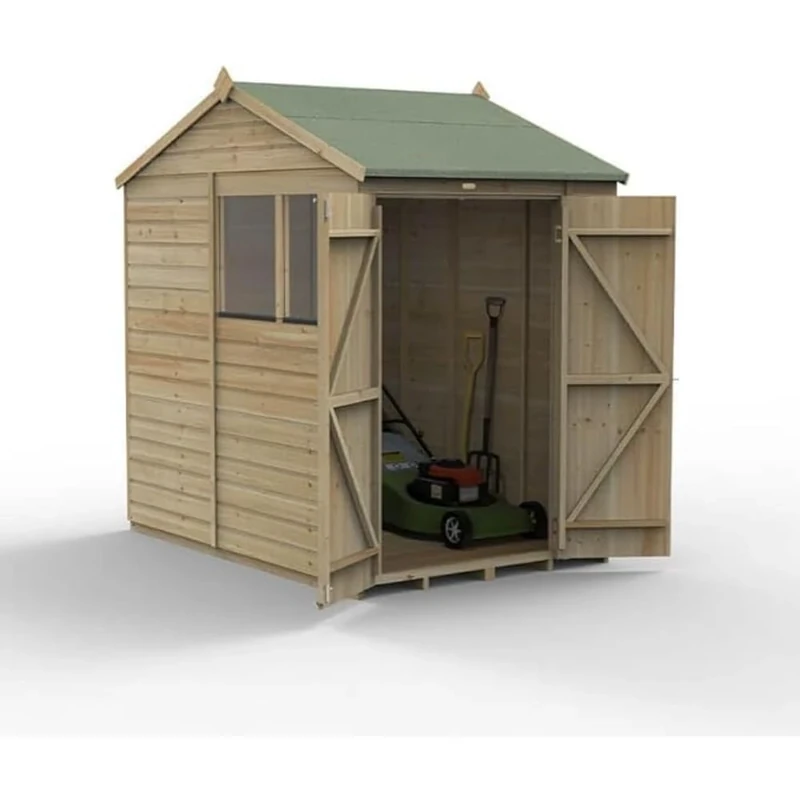 Forest Garden Beckwood 5x7 Reverse Apex Shed - 2 Windows - Double Door