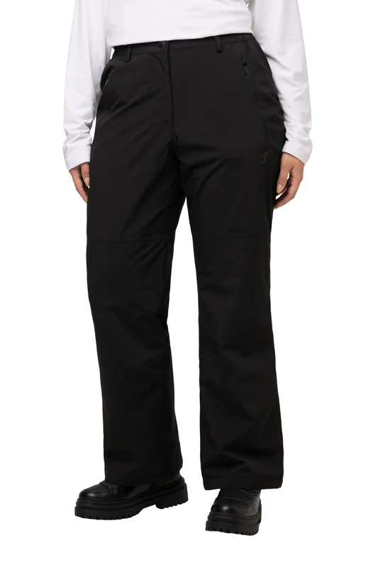 Ulla Popken Women's Thermal Functional Trousers, Waterproof, Black, 36W x 32L