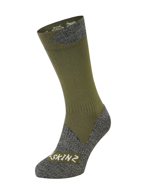 SEALSKINZ | Raynham | Unisex Waterproof All Weather Mid Length Sock | Running, Trekking, Camping & Everyday Use | Merino Wool Lining | 4-Way-Stretch