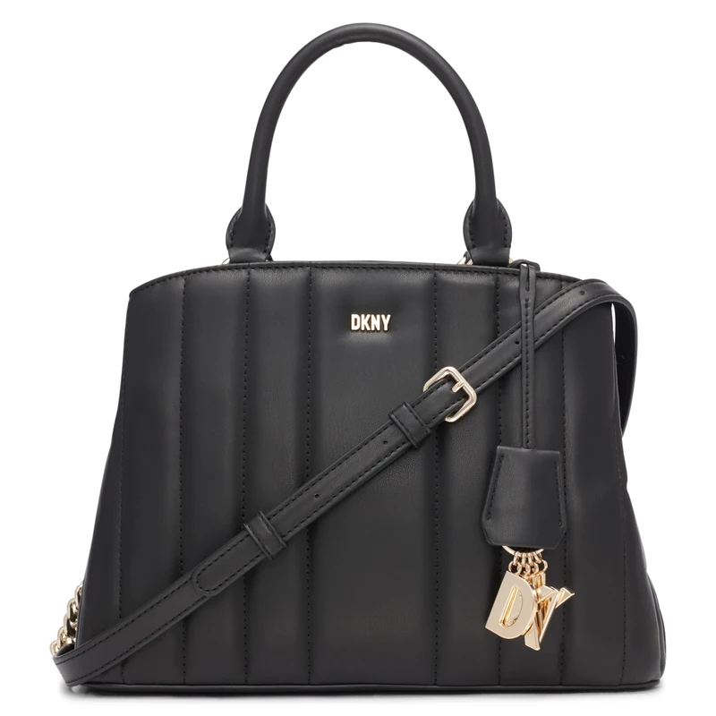 DKNY Women's R24dzv45-bgd-1sz Satchel, Black/Gold