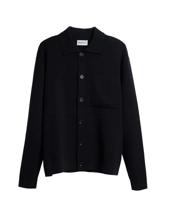 Diana Studio Men's Black S Knit Shirt, S