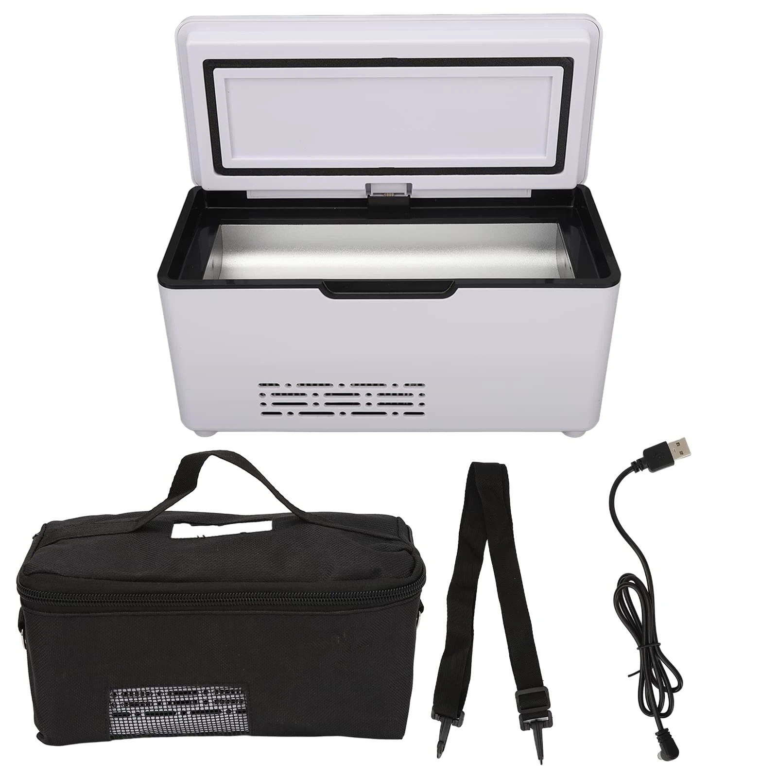 Insulin Refrigerator Box, Portable Insulin Cooler Travel Case with LED Display, USB Mini Medicine Refrigerator, Car Medicine Refrigerator, Drug Constant Temperature Box