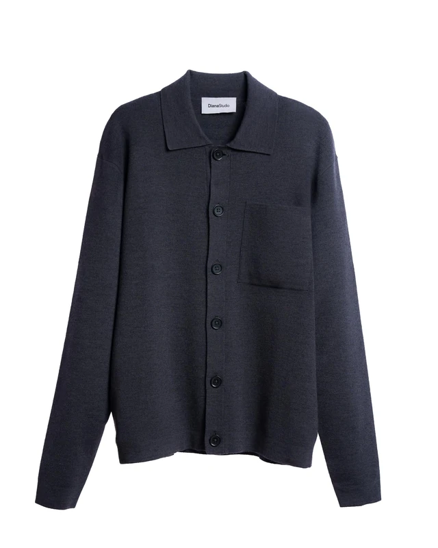 Diana Studio Men's Grey-XXL Sweater, Gray, L