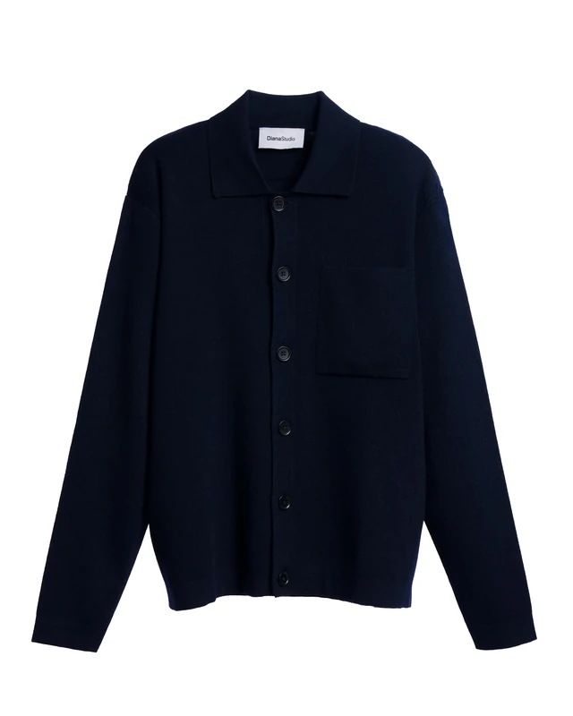 Diana Studio Men's Blue, X-Large Knit Shirt, XL