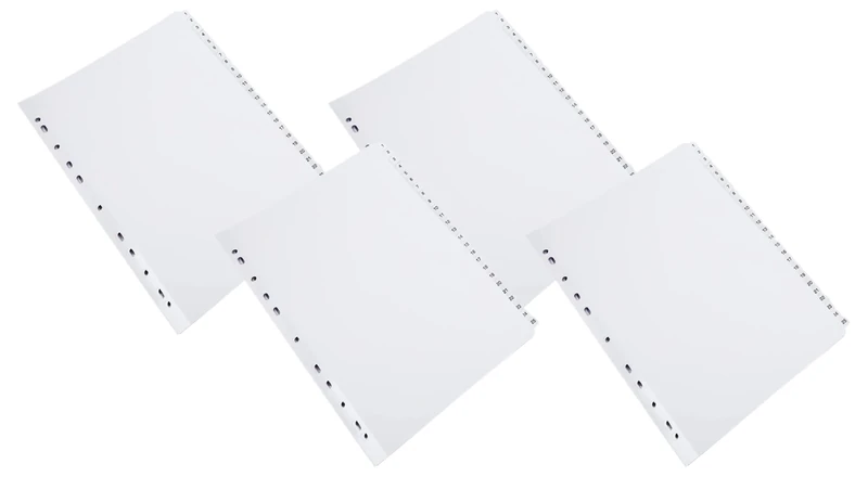 Q-Connect 1-50 Index Multi-Punched Reinforced Board Clear Tab A4 White (Pack of 4)