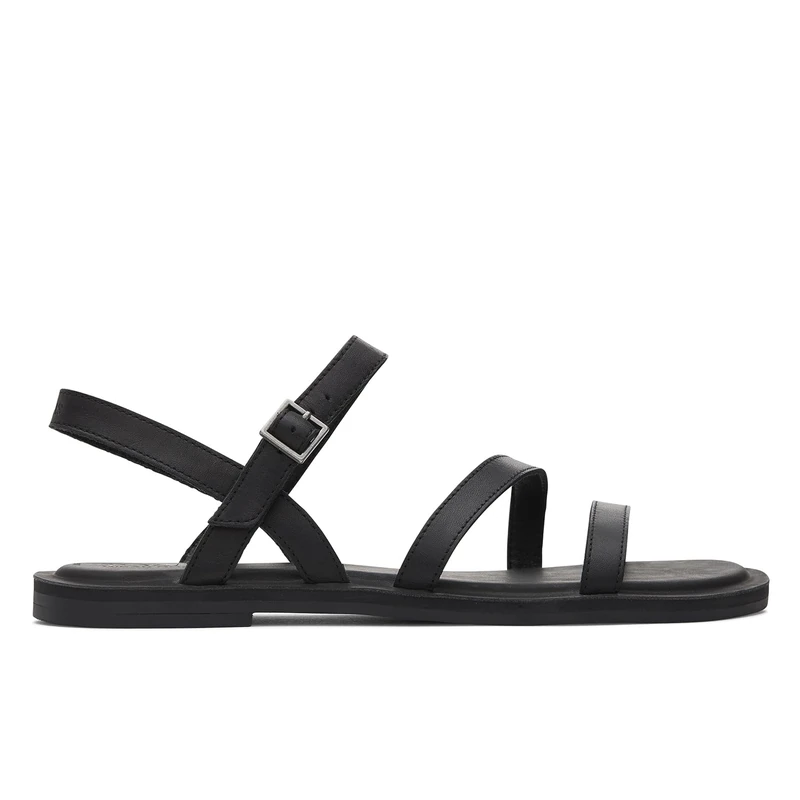 TOMS Women's Eco-Friendly Strappy Flat Sandal with Adjustable Ankle Strap and OrthoLite Eco Insoles for Sustainable Comfort - Image 1