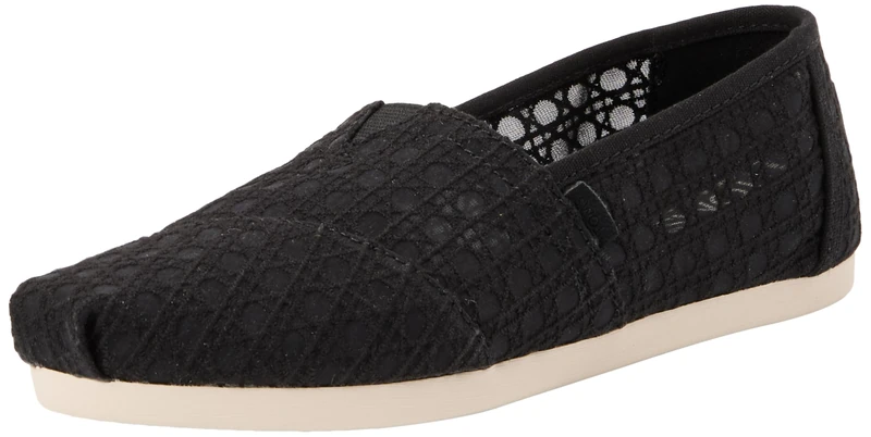 TOMS Women's Alpargata CloudBound Espadrille Loafer Flat, Black Basket Weave Lace, 5 UK