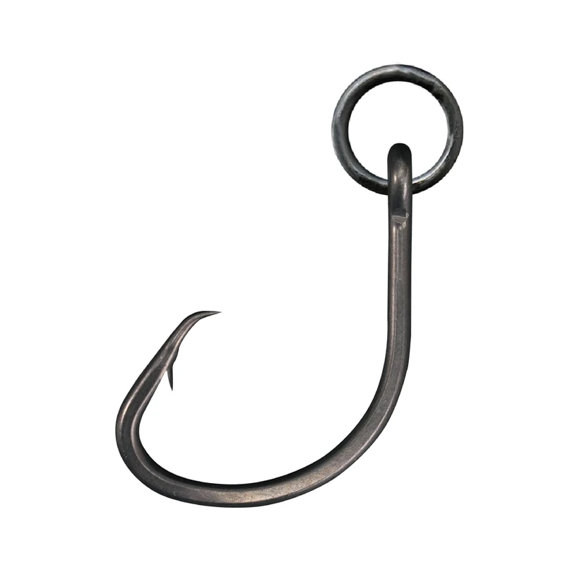 BKK Ringed MUTSU Circle Heavy-SS Hook | 2/0 | 25-Pack | 3X | Saltwater Super Slide Coating | Hyper Carbon Steel | Forged Shank | Needle Point