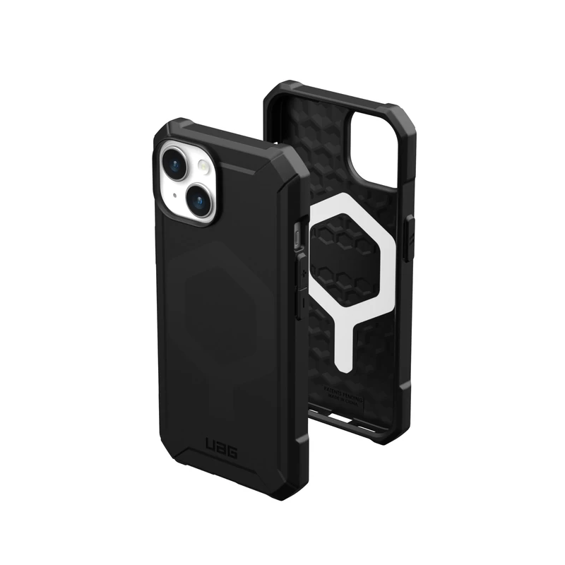 URBAN ARMOR GEAR UAG Case Compatible with iPhone 15 Plus Case 6.7" Essential Armor Black Built-in Magnet Compatible with MagSafe Charging Rugged Military Grade Dropproof Protective Cover