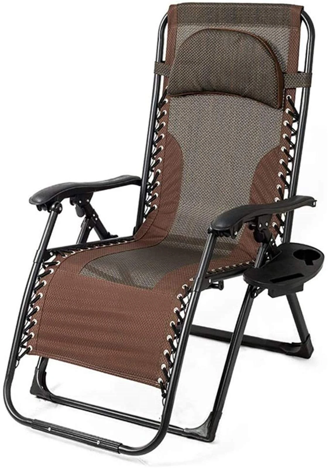 ANIFM Lightweight Sun loungers Lounge Chair Recliner Adjustable Folding Lawn Chair for Deck Patio Pool Beach with Cup Holder Garden Camping Outdoor (Color, Size : One size) Comfortable anniversary