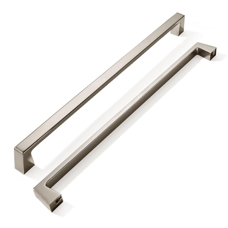 CABDM 10 Pack 8 inch Solid Polished Nickel Cabinet Handles Kitchen Hardware Drawers Bathroom Vanity Cabinet Door Handles