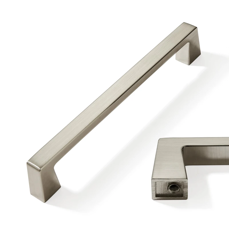 CABDM 20 Pack 6-5/16 inch Solid Brushed Nickel Cabinet Handles Kitchen Hardware Drawers Bathroom Vanity Cabinet Door Handles