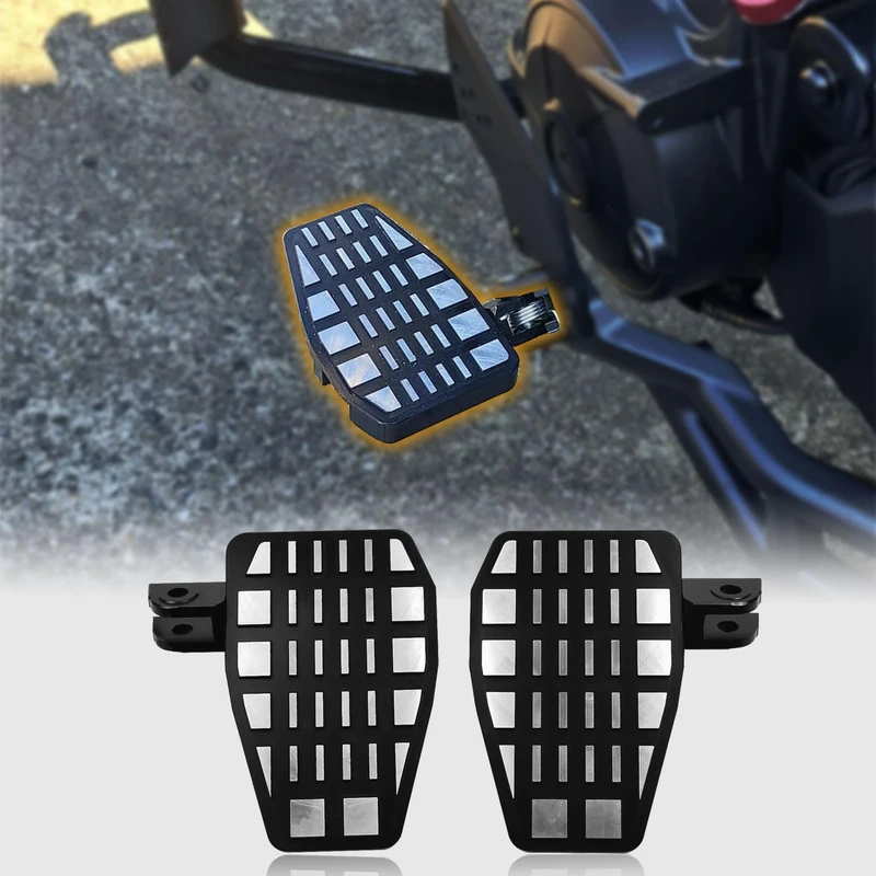 Midimttop Motorcycle REBEL1100 Wide Footpeg, Aluminum Front Rider Floorboards Enlarger Foot Pegs Rest Pedals fit for Ho&n&da Rebel 1100 CMX 1100 CMX-1100 Accessories 2021 2022 2023 2024 2025 (Silver)
