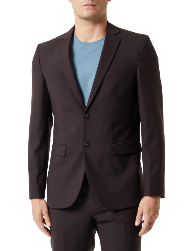 SELETED HOMME Men's Slhslim-Elon BLZ Flex B Noos Jacket Blazer, Brown Stone, 44R - Image 1