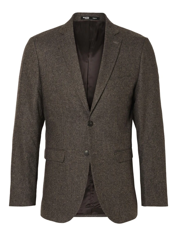 SELECTED HOMME Male Blazer Slim Fit, Brownie, 50R