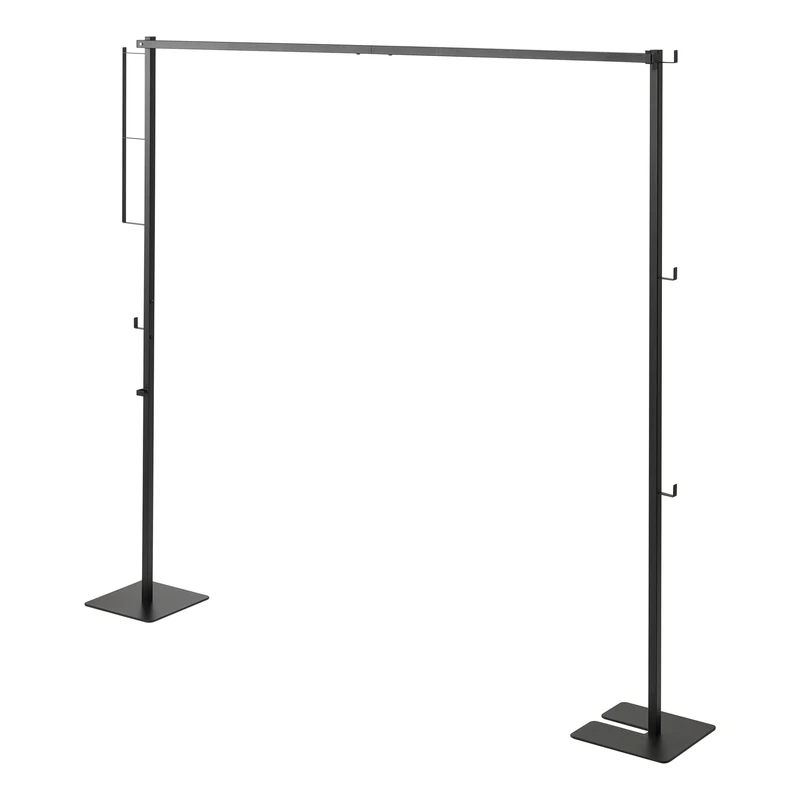 YAMAZAKI 6620 TOWER Foldable Indoor Drying Rack, black, Steel/Polypropylene, Minimalist, 175 x 25 x 160 cm