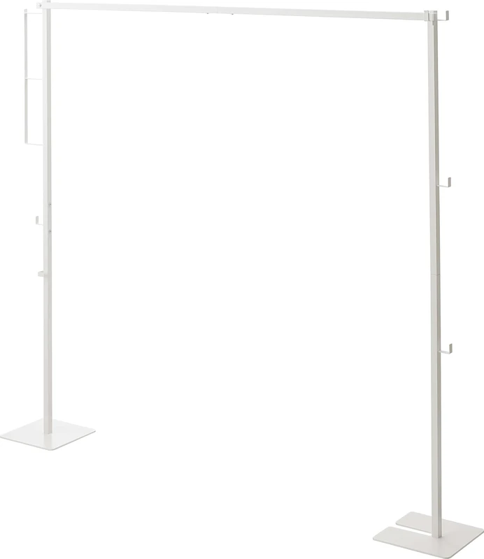 Yamazaki Clothes Airer, Alloy Steel Polypropylene, White, One Size