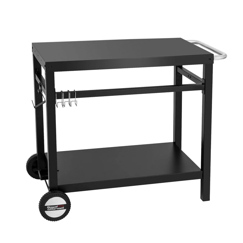 Royal Gourmet Barbecue Trolley, BBQ Table, Outdoor Side Table, Garden Trolley, Outdoor Kitchen, Multifunctional Work Table, Workbench for Outdoor BBQ Serving Trolley, Worktop 85 x 50 cm