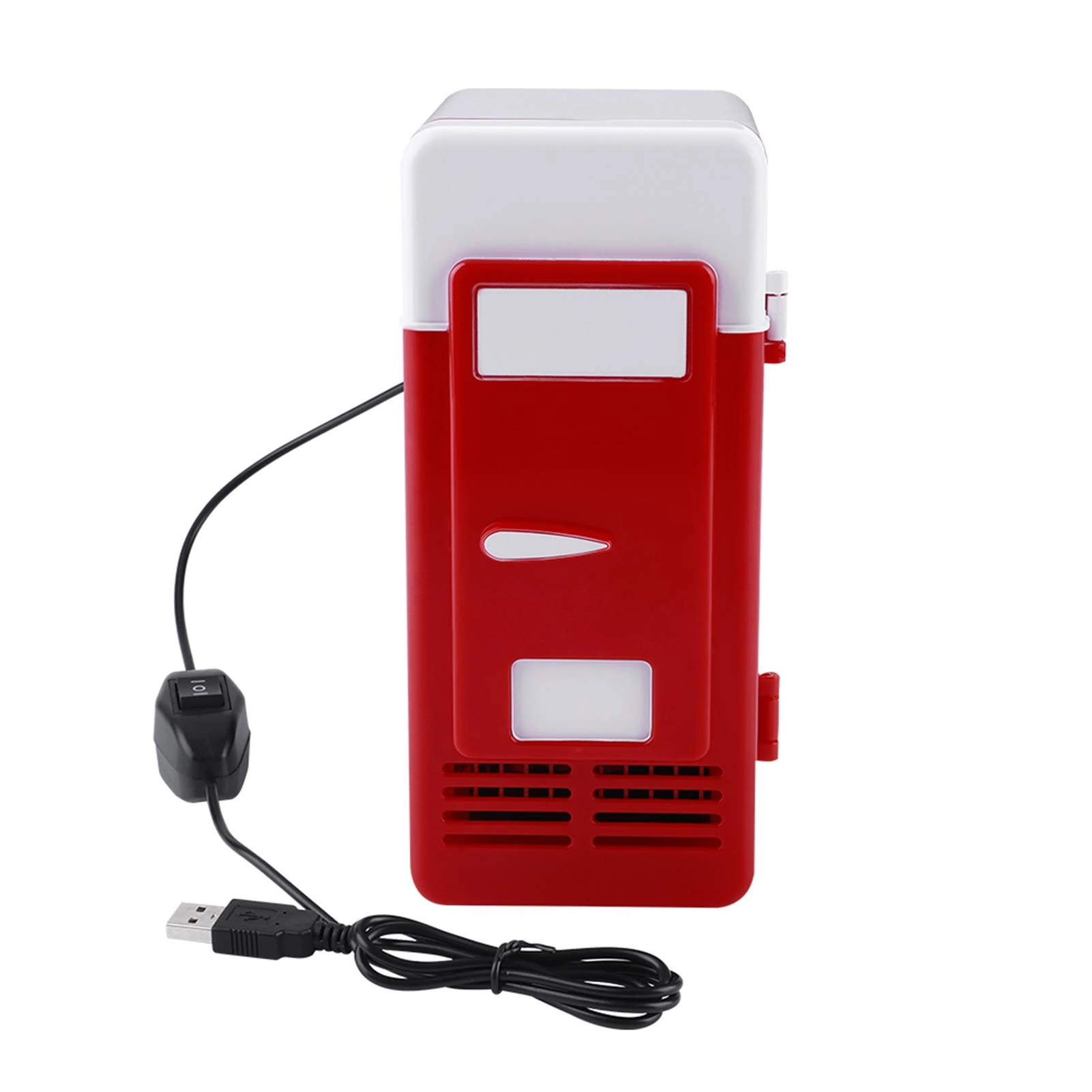 Topyond LED Mini USB Refrigerator - Keep Your Drinks Cool or Warm Anywhere, Anytime - Compact and Portable Design for Home, Office, and Travel(Red)