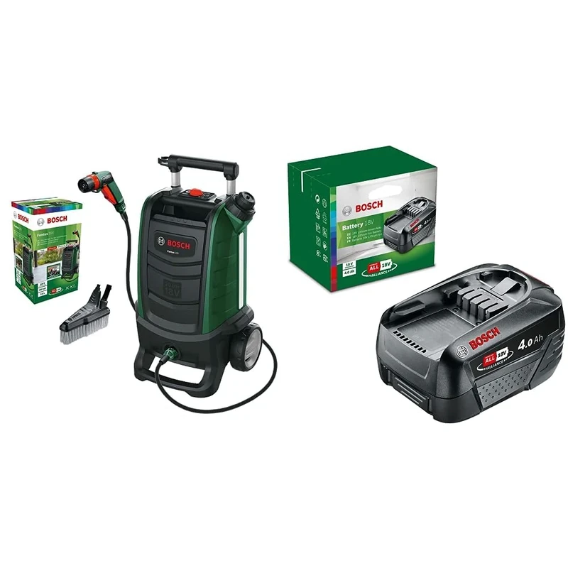 Bosch Home and Garden Fontus GEN II Baretool & Bosch Home and Garden Battery Pack PBA 18V (battery 4.0 Ah W-C, 18 Volt System, in carton packaging)